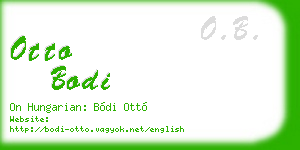 otto bodi business card